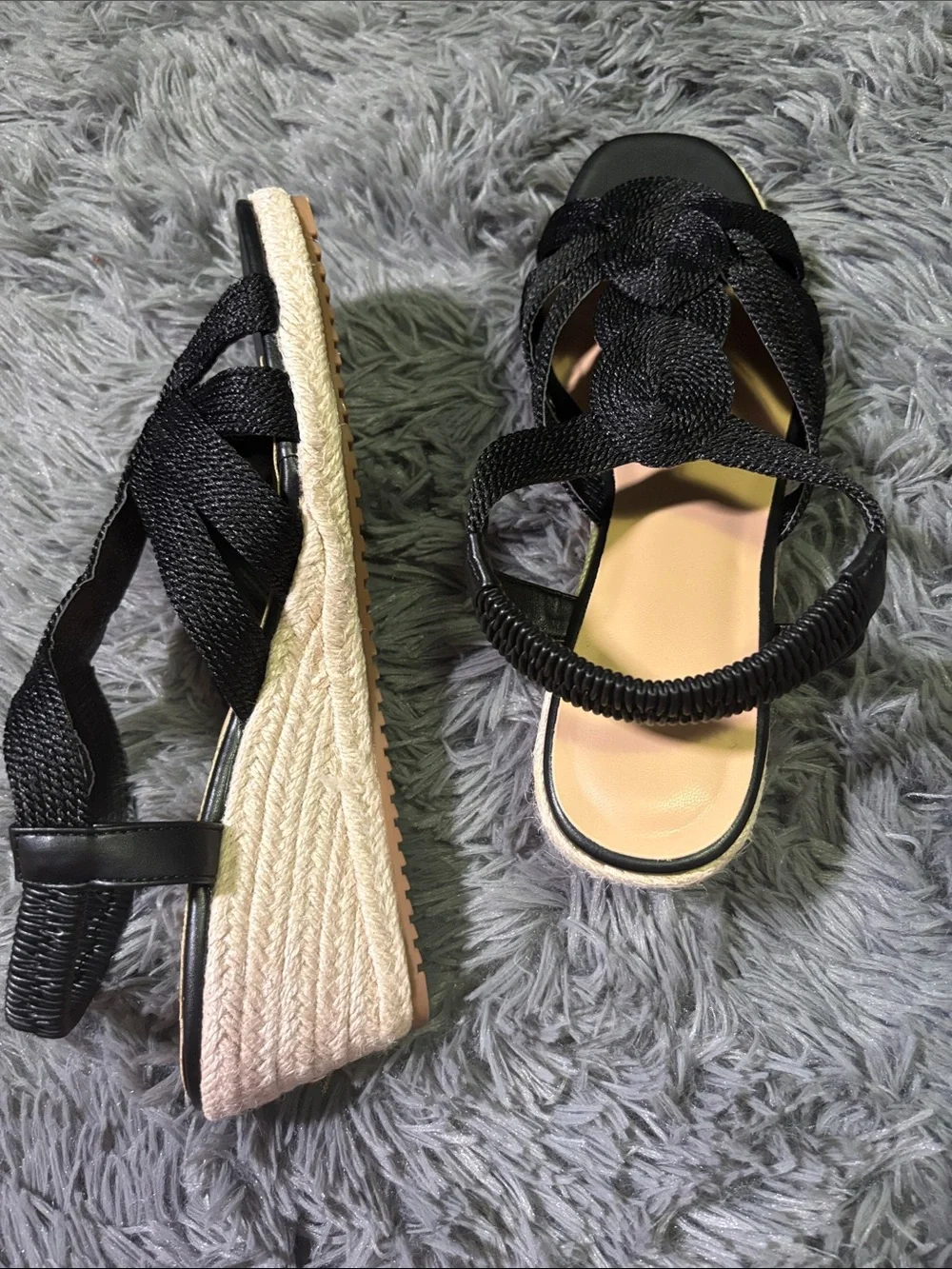 HARENCE Wedge Sandals for Women Espadrilles: Comfortable Platform sz 9 new